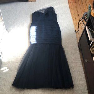 Amsale Navy Cocktail Dress
